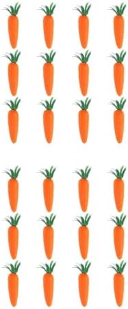 LOGOFUN 24PCS Artificial Carrots for Easter Decor DIY Crafts