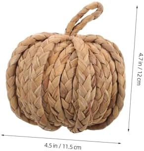 SEWACC Straw Pumpkin Halloween Decor Centerpiece