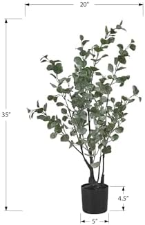 Monarch Specialties Artificial Eucalyptus Tree 35 Inches Tall