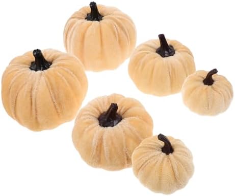 Zerodeko 6Pcs Artificial Pumpkins for Halloween Decor