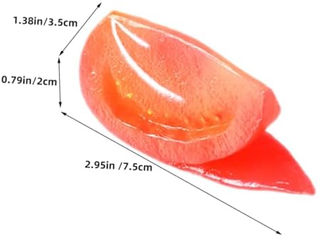 4pcs Lifelike Fake Tomato Slice Models for Home Decor