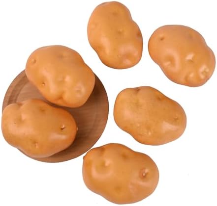 HUIANER Artificial Potatoes 6PCS for Home Kitchen Decor Photography