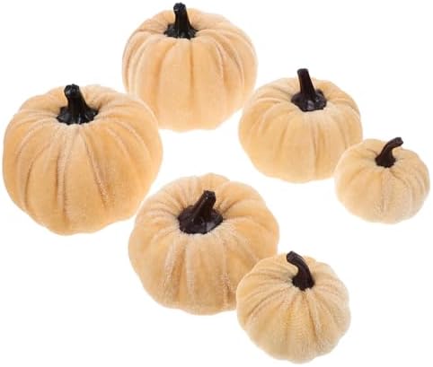 ULDIGI 6pcs Artificial Pumpkins Realistic Halloween Decor