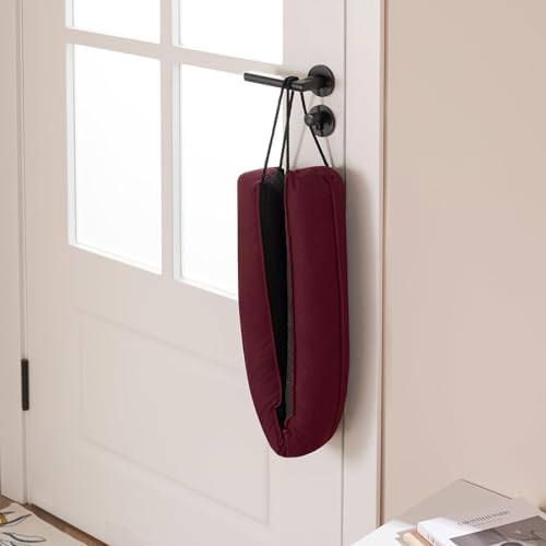 Sunolga 38 Inch Door Draft Stopper with Red Removable Cover