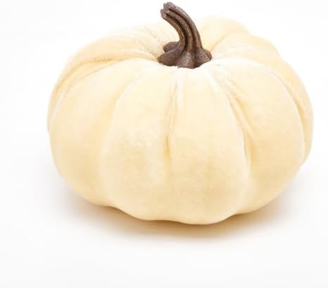 7 Pcs Flannel Velvet Foam Artificial Pumpkins Fall Decor