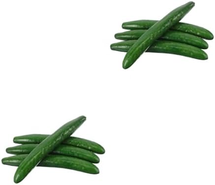 LOGOFUN 8 Pc Realistic Fake Cucumber Decor Prop