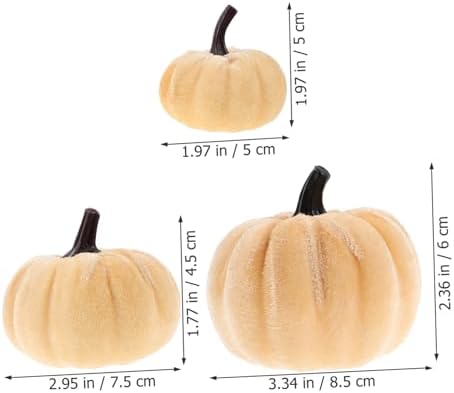 HAWILLOSCH 6pcs Fall Harvest Artificial Pumpkins Decorations