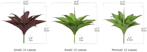 Fake Plants Artificial Agave Plants 138 Inch Purple 2 Pack