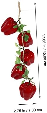 Garneck Realistic Artificial Red Pepper Decorative Pendant