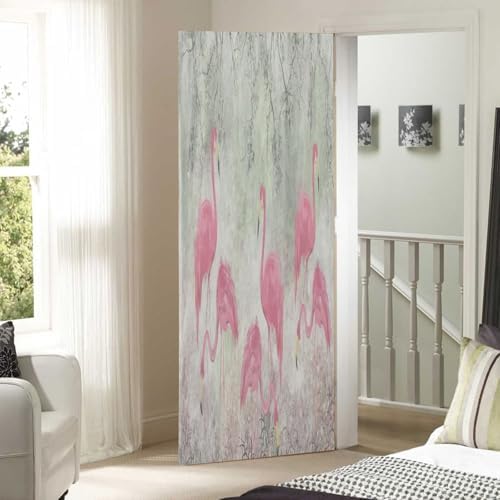 Susiyo Cute Exotic Flamingos Halloween Door Cover