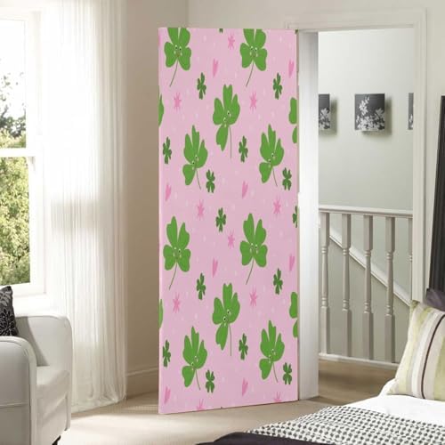 Susiyo Green Clover Leaves Halloween Door Cover