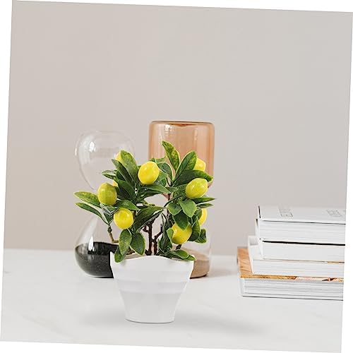 BESTYASH Realistic Artificial Lemon Tree Bonsai Plant