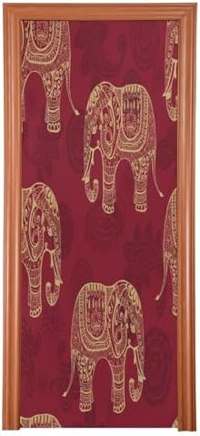 Susiyo Patterned Elephants Halloween Door Cover 32x79 in