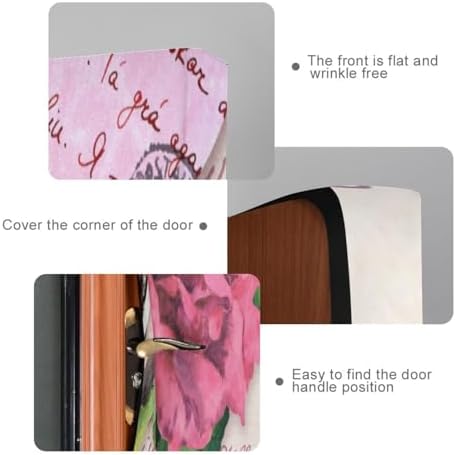 Susiyo Pink Rose Note Halloween Door Cover Stretch Fabric Backdrop