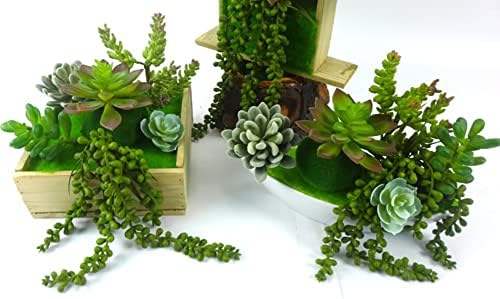 FLIPPED 3 Pack Artificial Plant Succulent Hanging String of Pearls Plants