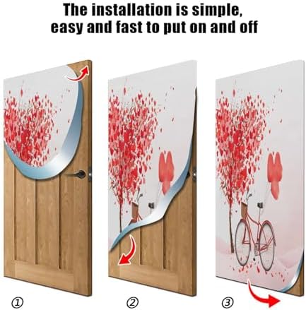 Susiyo Tree and Bicycle Halloween Door Cover 32x79 in