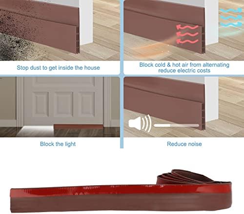 66 Feet Draft Excluder Under Door TPE Self Adhesive Windproof