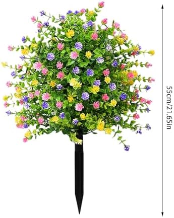 22 Inch Artificial Boxwood Topiary with Flowers
