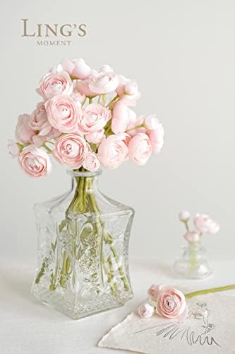 Lings Moment Mini Ranunculus Artificial Flowers Blush Pink