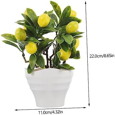BESTYASH Realistic Artificial Lemon Tree Bonsai Plant