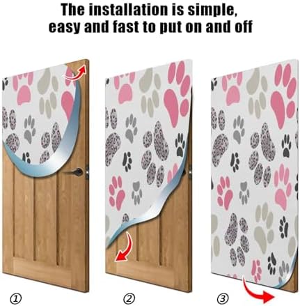 Susiyo Pink Cats Paws Halloween Door Cover