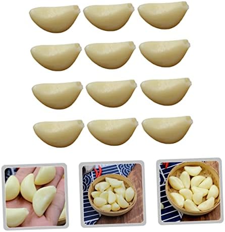 12pcs Lifelike Garlic Clove Toys for Store Display and Photo Props
