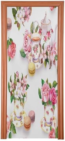 Susiyo Halloween Door Cover with Flowers 32x79 in