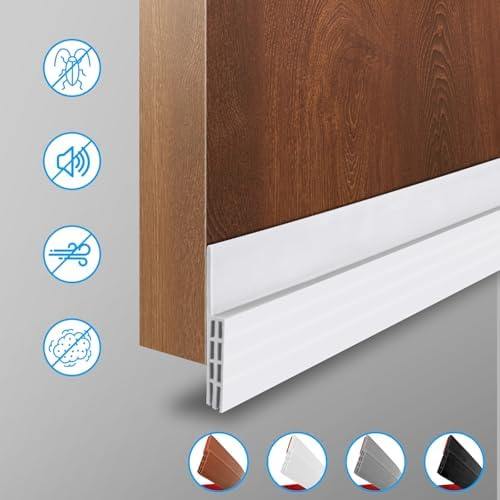 Ainiv Door Draft Stopper Under Door Seal Anti-Collision White