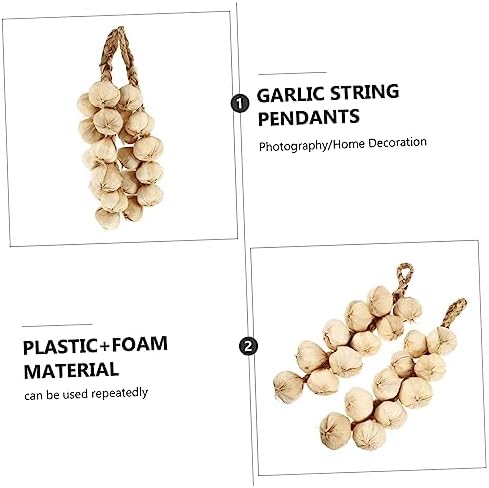 Homoyoyo 2pcs Decorative Garlic String Pendants