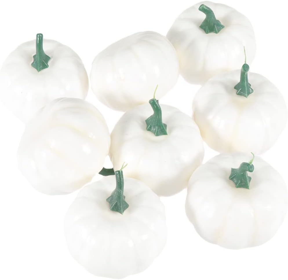 16pcs Artificial Pumpkins Halloween Decor DIY Craft Props