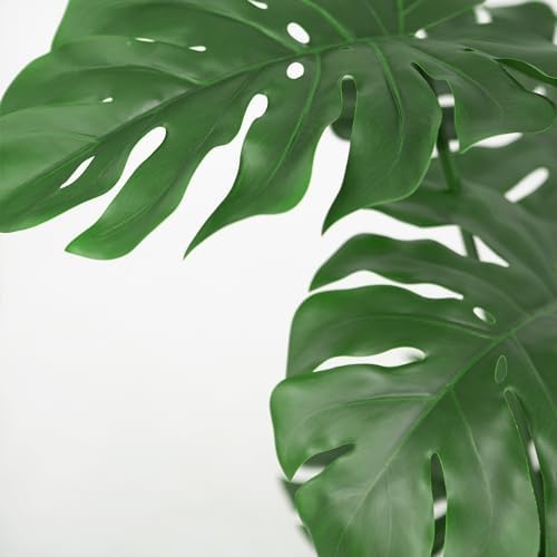Saksun 35ft Artificial Monstera Deliciosa Plant with Pot