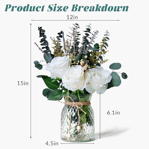 RoseTalk Artificial Dried Flower Arrangement with Vase