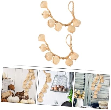 STOBAZA 2pcs Artificial Garlic String Decor