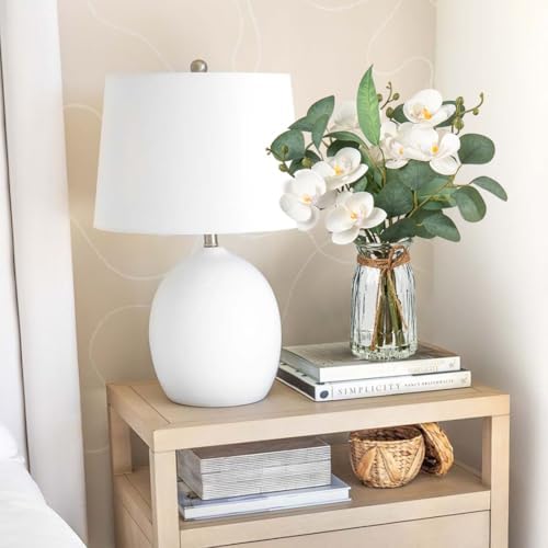 White Orchids Artificial Flowers with Vase