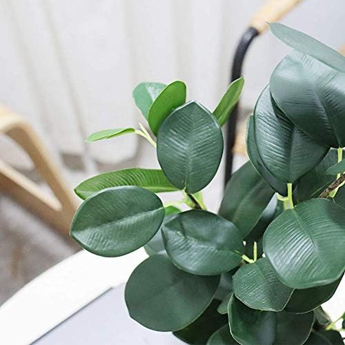 SAROSORA Artificial Ficus Tree with Weaved Pot 20 Inch Green