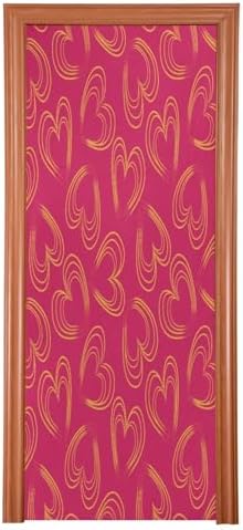 Susiyo Heart Shaped Halloween Door Cover Stretch Fabric 32x79 in