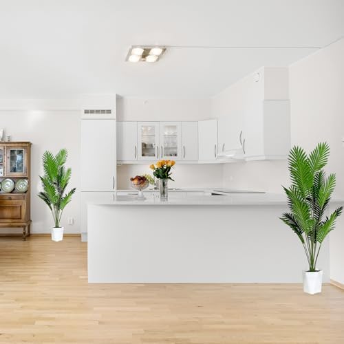SAJANDAS 2 Piece Artificial Areca Palm Plants 51 Inch