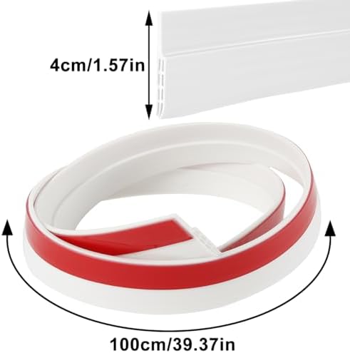 2Pcs Door Draft Stopper Self Adhesive Windscreen Seal Door Seal White