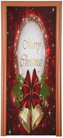Susiyo Bells Bow Snowflakes Halloween Door Cover