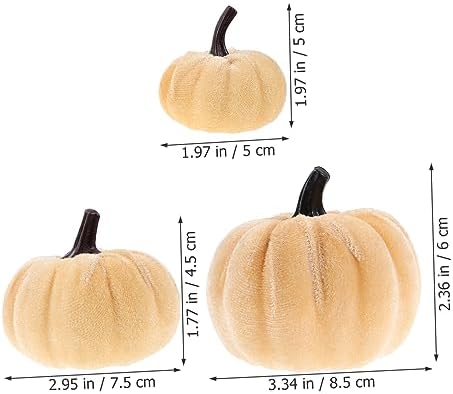 PRETYZOOM 6pcs Artificial Pumpkins Halloween Decor Centerpieces