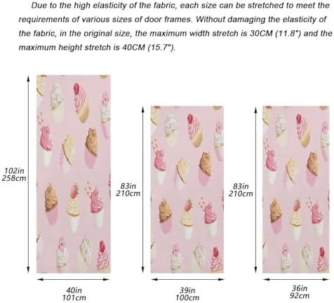 Susiyo Pink White Cupcakes Halloween Door Cover