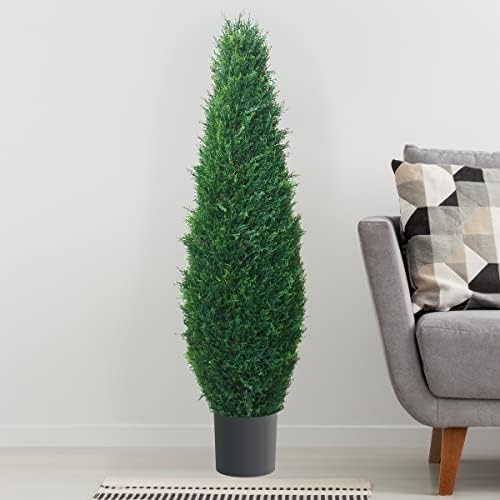 Pure Garden Artificial Topiary Cypress Tree 41 Tall