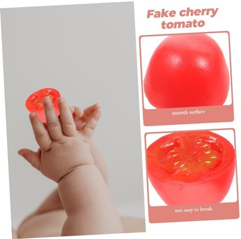 Cabilock 10pcs Lifelike Fake Cherry Tomato Decor Models