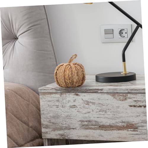 SEWACC Straw Pumpkin Halloween Decor Centerpiece