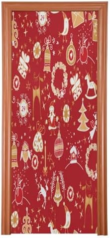 Susiyo Xmas Winter Halloween Door Cover 32x79 in