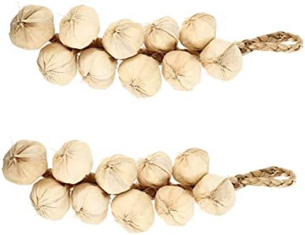 Garneck 2pcs Realistic Garlic String Wall Decor