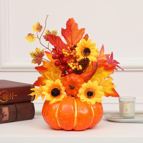 Ochine 12 Inch Artificial Pumpkins for Fall Decor Home