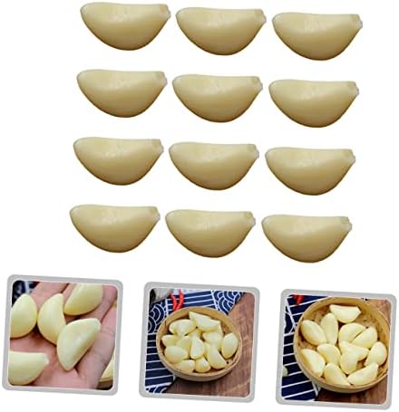 Cabilock 12pcs Artificial Garlic Flakes for Decor and Education
