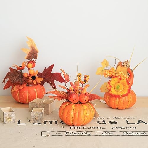 Rustic Harvest White Artificial Pumpkin for Fall Decor