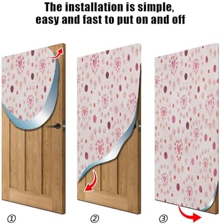 Susiyo Pink Romantic Halloween Door Cover 32x79 in